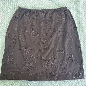 Victoria's Secret Embellished Y2K Black Mini Skirt Size Medium